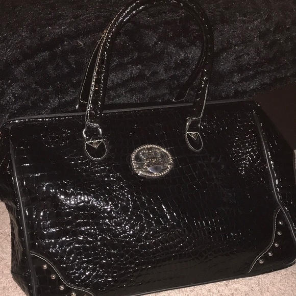 Kathy Van Zeeland Handbags - large alligator print tote